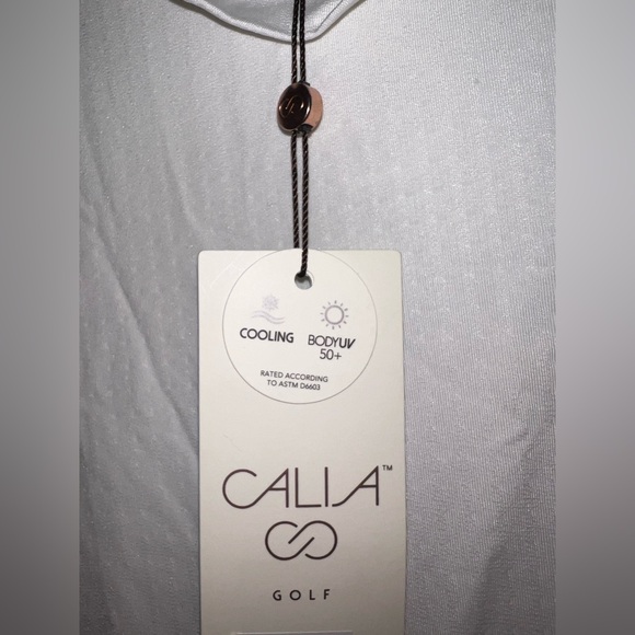 CALIA Golf Mock Neck Long Sleeve Top White XL UPF 50+ NWT - Picture 4 of 10